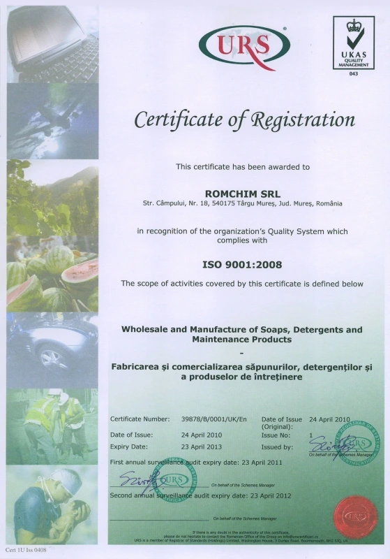 Certificat ISO 9001